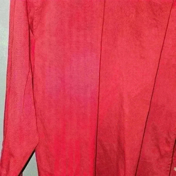 Wrangler Mens Red Button Up Dress Shirt Size 17 x 34 - Picture 7 of 10